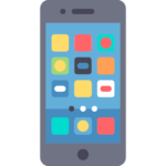 phone screen with apps for social media